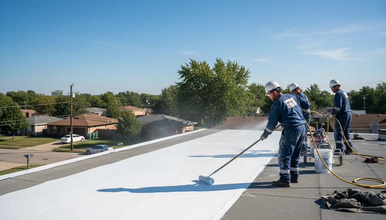 Commercial roof coating in Perry, AR near me